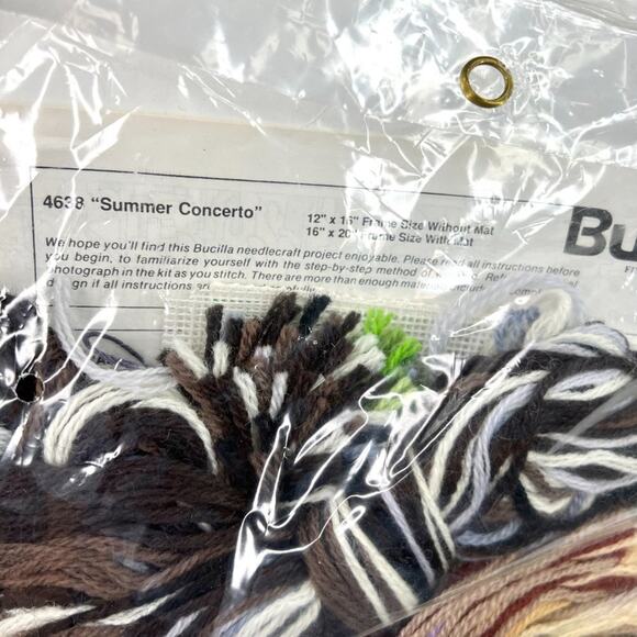 Vintage Bucilla Summer Concerto Needlepoint Kit - Picture 5 of 5